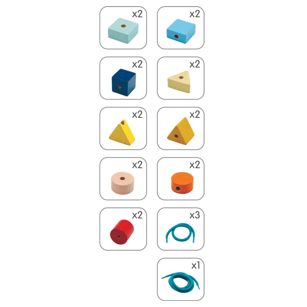 Plan Toys geo rijgkralen