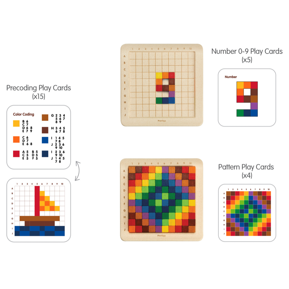 Blokkenpuzzel tellen en sorteren - 100st